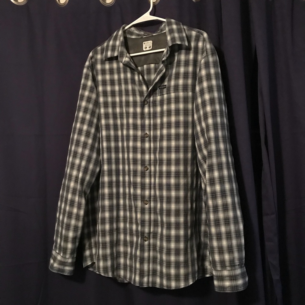 Men’s plaid Columbia button down